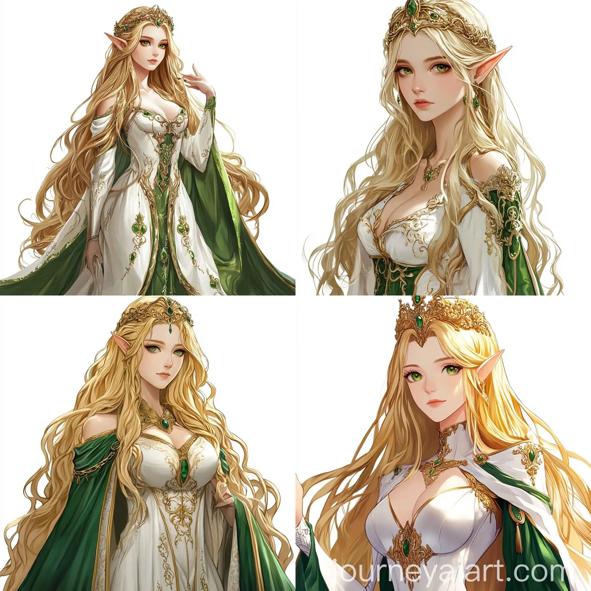 Elf-Queen-Iseldra-Sylvanwood-Portrait-in-Opulent-Royal-Gown