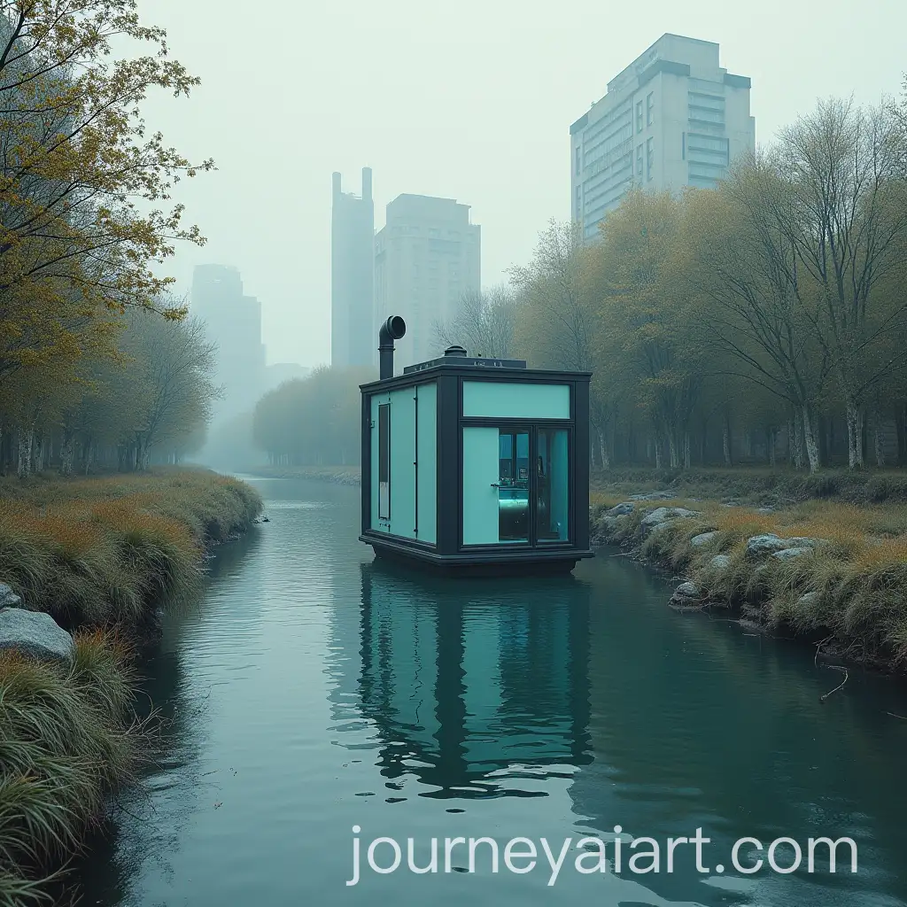 Futuristic-Industrial-River-Water-Purification-System