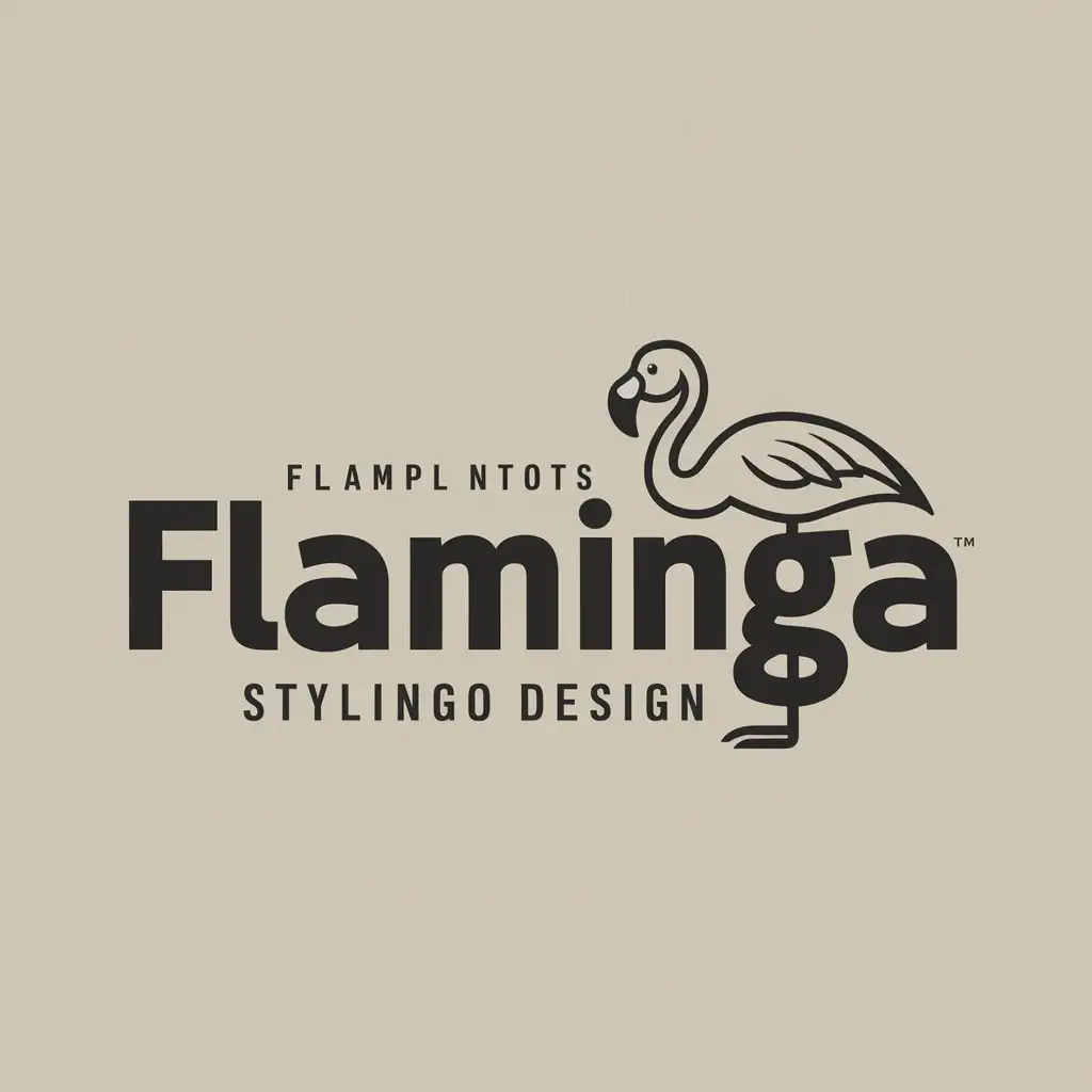 LOGO-Design-for-FlamInga-Flamingo-Symbol-with-a-Moderate-Style-and-Clear-Background