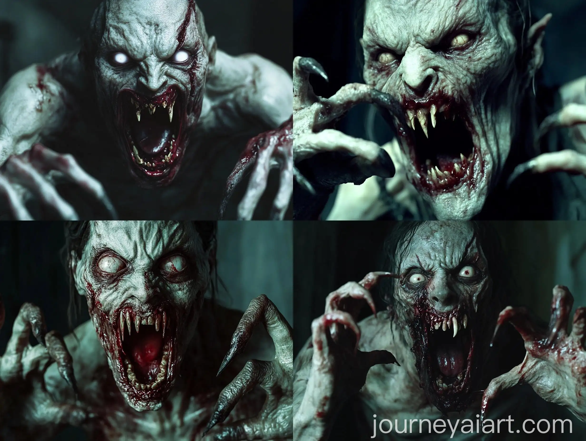Menacing-Vampire-Female-Creature-with-Sharp-Teeth-and-Extended-Tongue