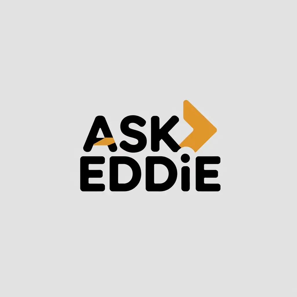 LOGO Design for Ask Eddie Minimalistic Direction Sign for Education Industry