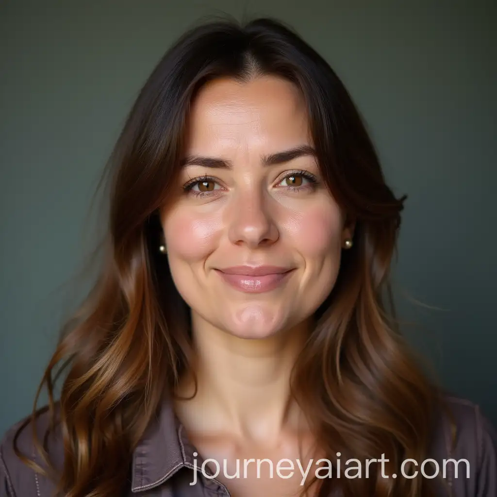 Chubby-MiddleAged-Woman-with-Brown-Straightened-Hair-and-Double-Chin
