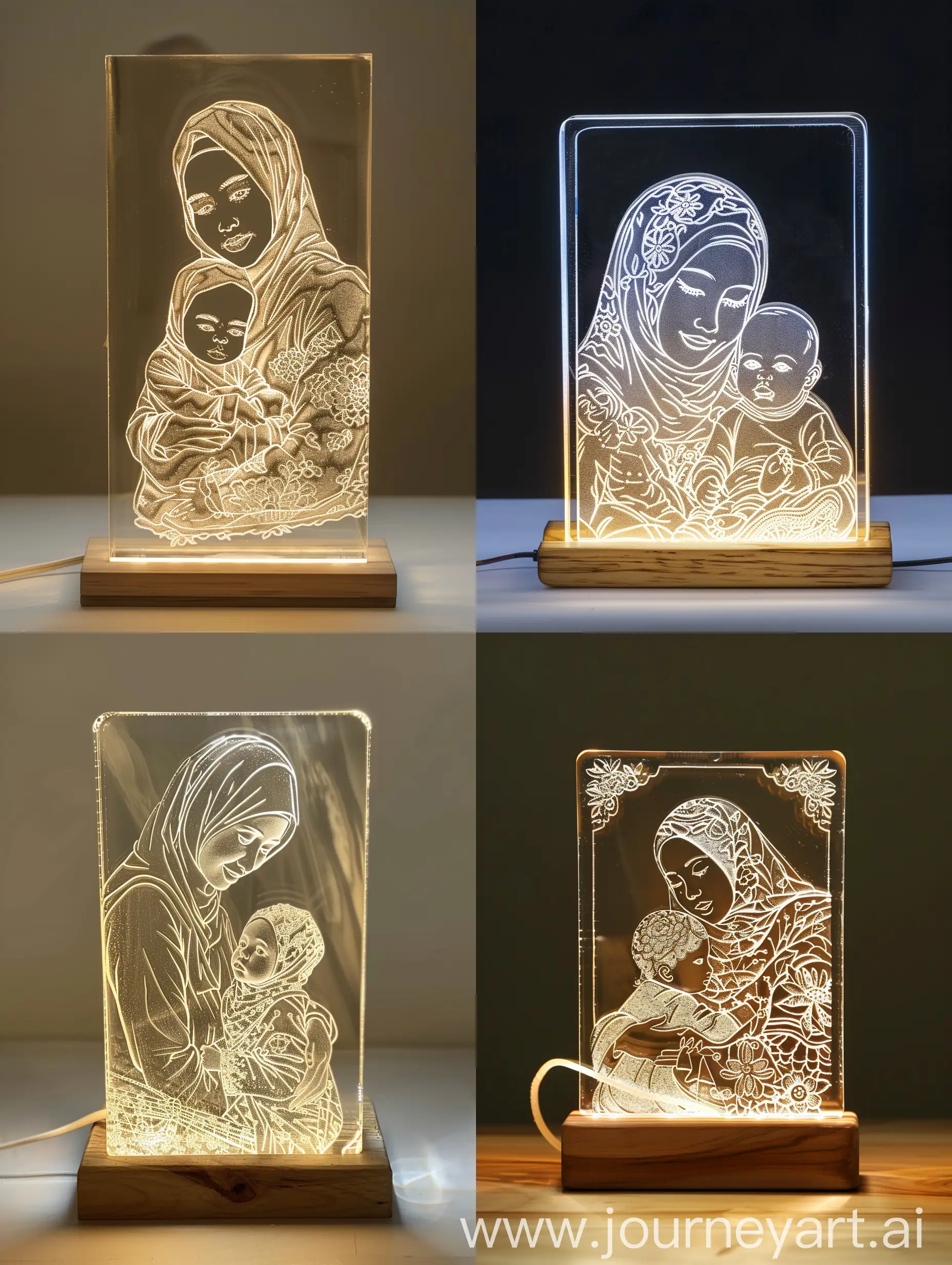 Realistic-Laser-Engraved-Mother-and-Son-Portrait-Lamp