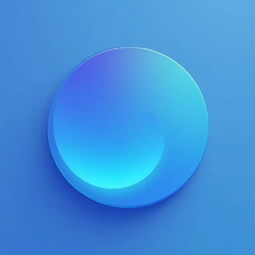 app logo which count chantsShape: Start with a soft, circular shape for a balanced, harmonious look.nGradient: A light-to-dark blue gradient from top to bottom, creating that fading effect.nGlow/Shadow: A very subtle glow or shadow around the edges for a bit of depth.nFlat and Simple: Keeping it minimal, no extra details to keep it sharp and legible even at small sizes.