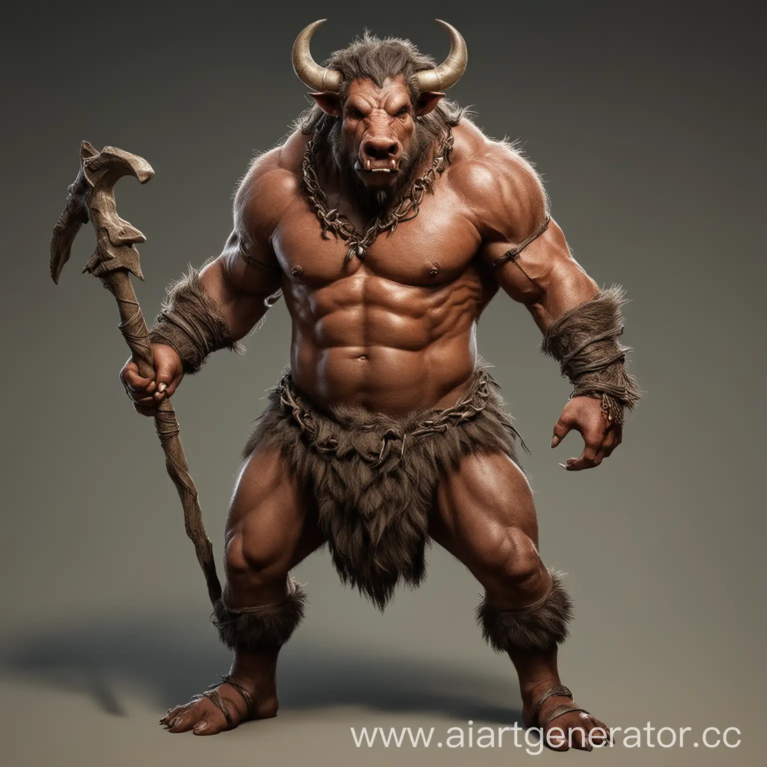 Druid-Man-with-Boar-Minotaur-Fantasy-Character-Art