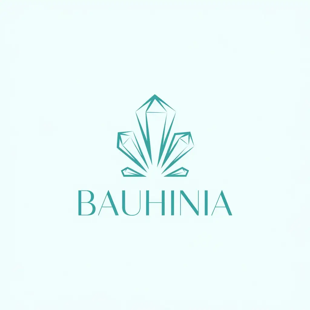 LOGO Design for Bauhinia Jewelry Crystal Stones with Minimalistic Bauhinia Theme