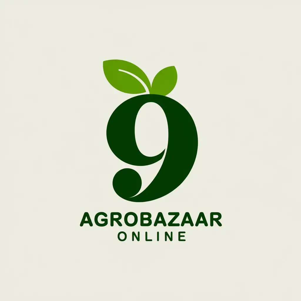 LOGO Design for Agrobazaar Online Number 9 Symbol Agro Industry Ecommerce Livestock Theme