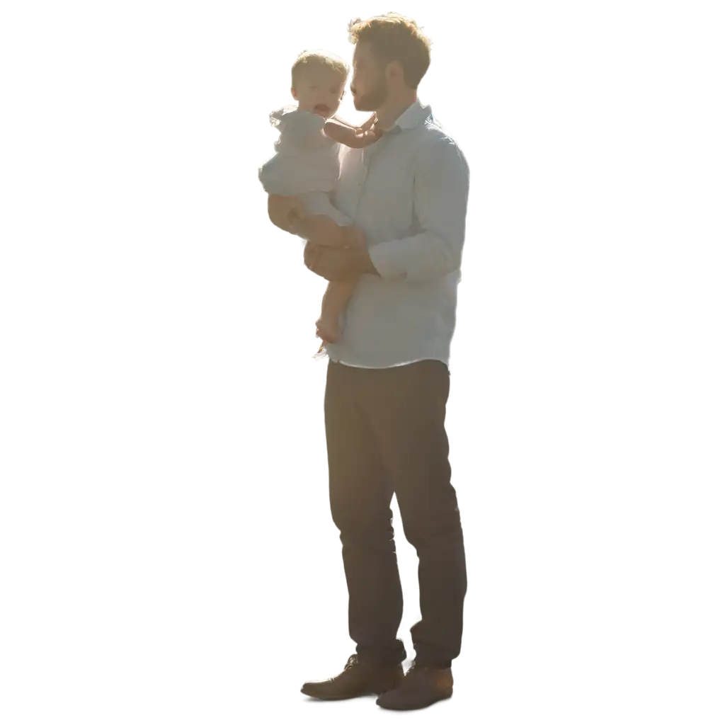 Father-Carrying-Baby-Boy-Silhouette-PNG-HighQuality-Transparent-Image-for-Versatile-Uses