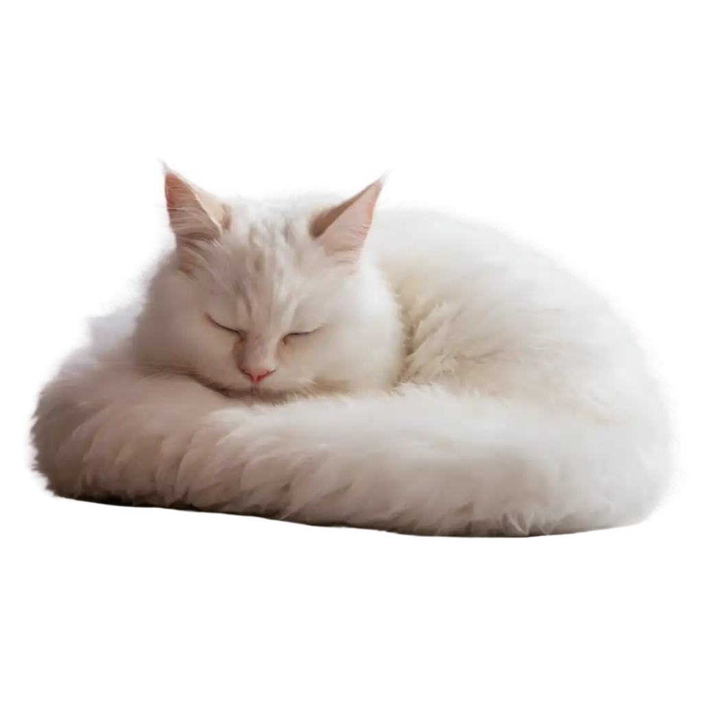 White-Fluffy-Cat-Sleeping-PNG-Image-Tranquil-Scene-of-a-Cozy-Feline-Resting