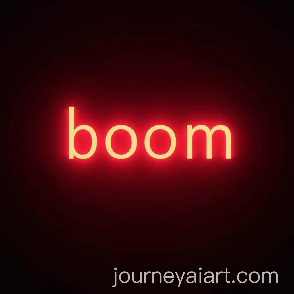 Red-and-Black-Neon-Boom-Text-Centered-on-Screen