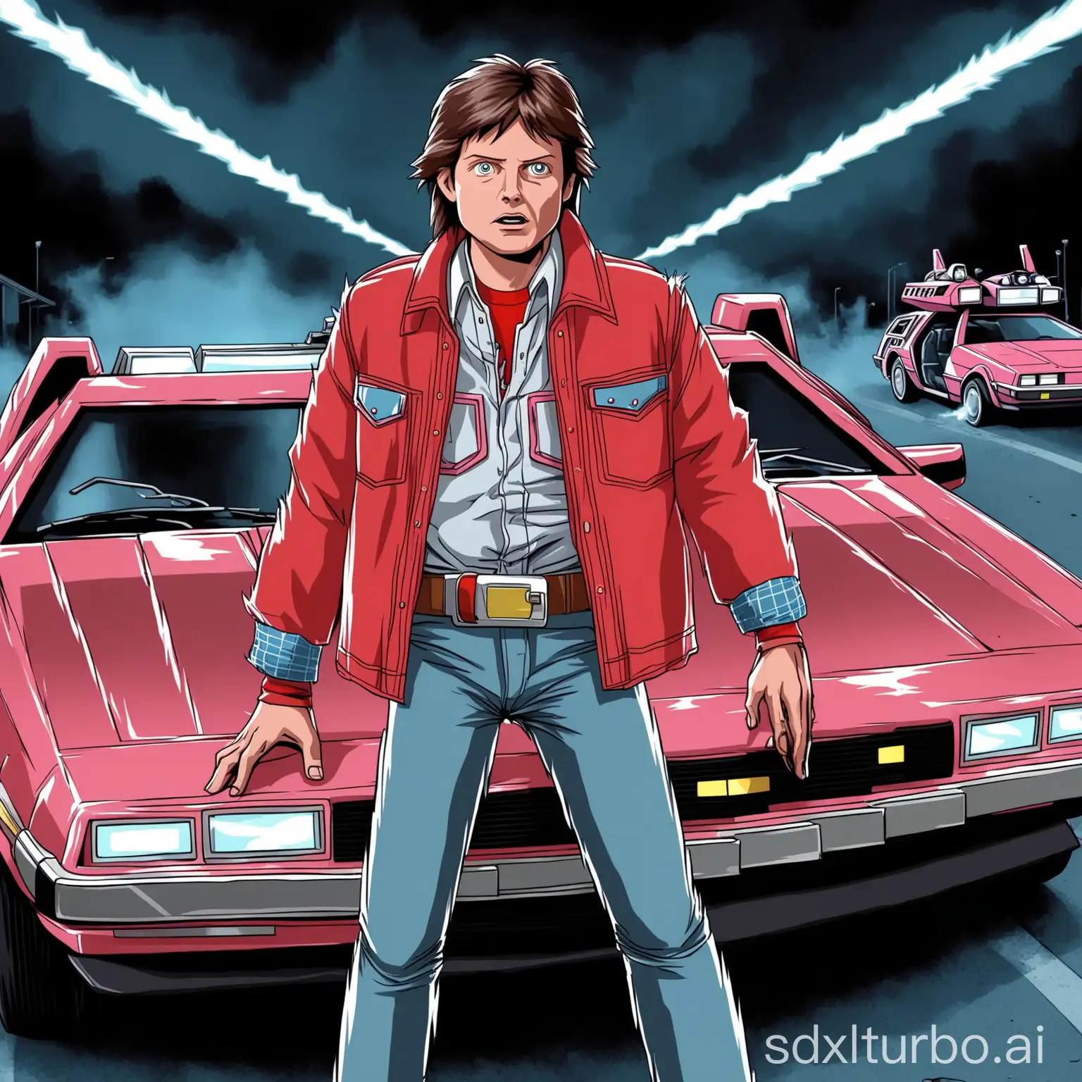 Evil Marty Mcfly in carmaggedon