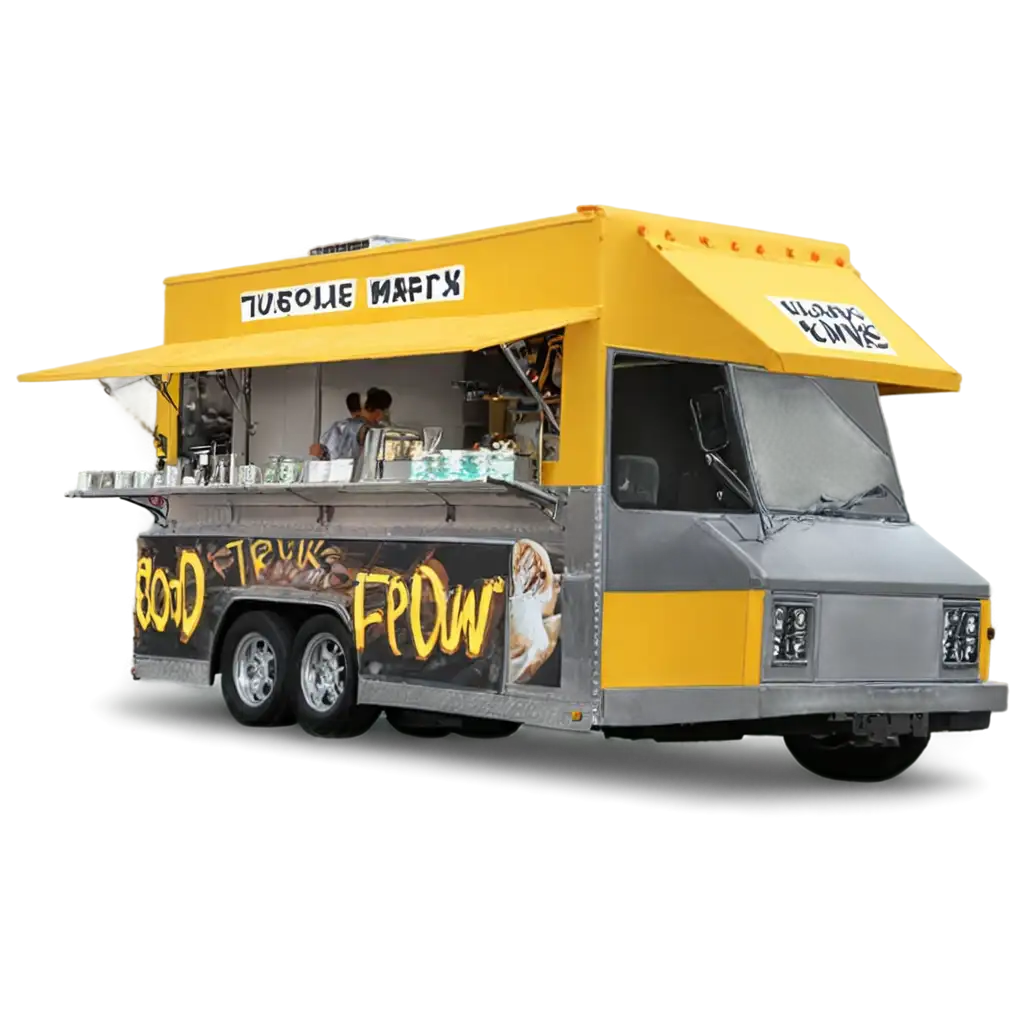 Yellow-Food-Truck-PNG-Image-for-Versatile-Applications