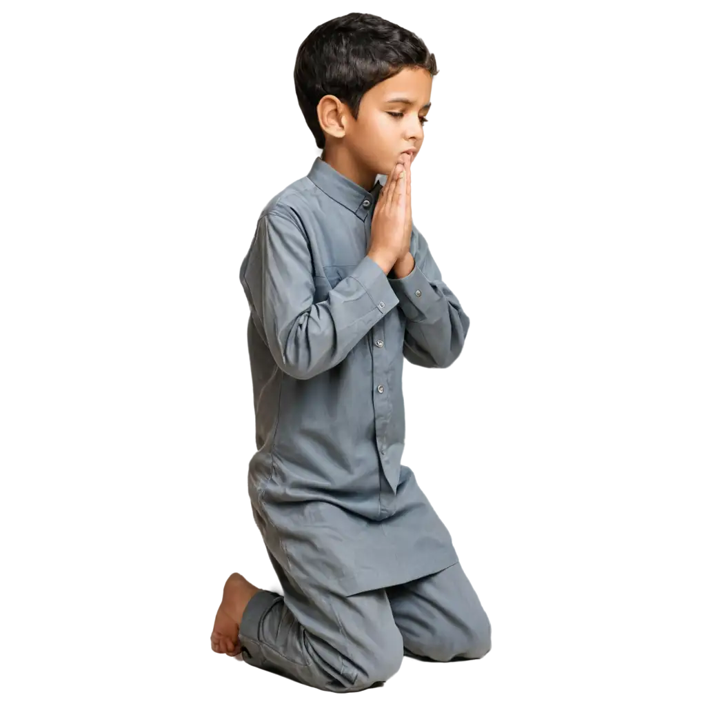 Muslim-Child-Praying-HighQuality-PNG-Image-for-Diverse-Applications