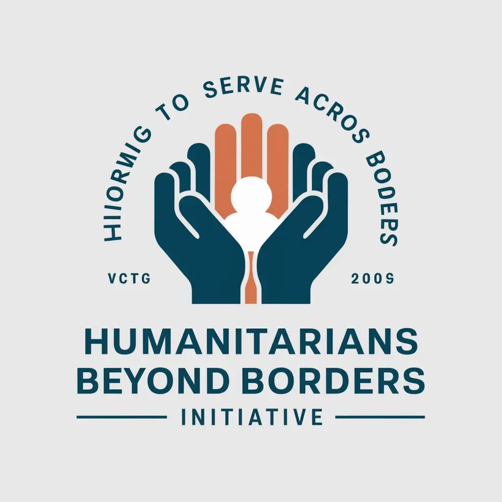 LOGO Design for Humanitarians Beyond Borders Initiative People Joining Hands Symbol