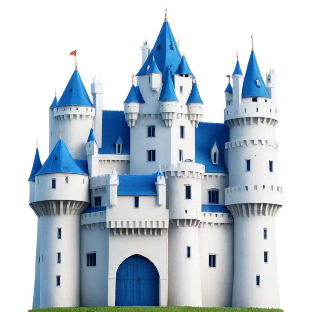 HighQuality-Castle-4k-PNG-Image-in-Blue-and-White-Perfect-for-Your-Creative-Projects