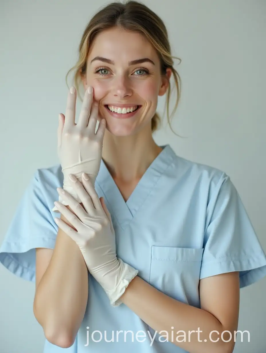 Female-European-Nurse-Wearing-Natural-Latex-Medical-Gloves
