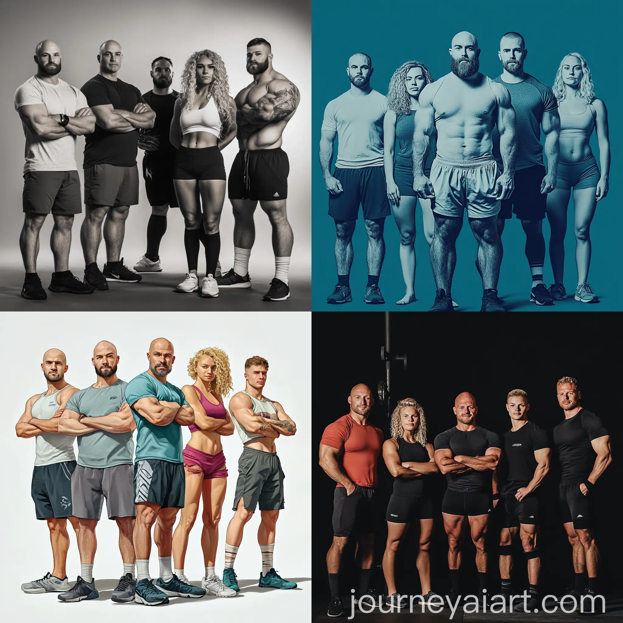 Diverse-CrossFit-Team-in-Action-Short-Tall-Athletic-and-Curly-Haired