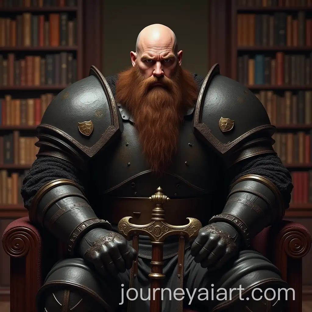Giant-Man-with-Warhammer-in-Medieval-Library