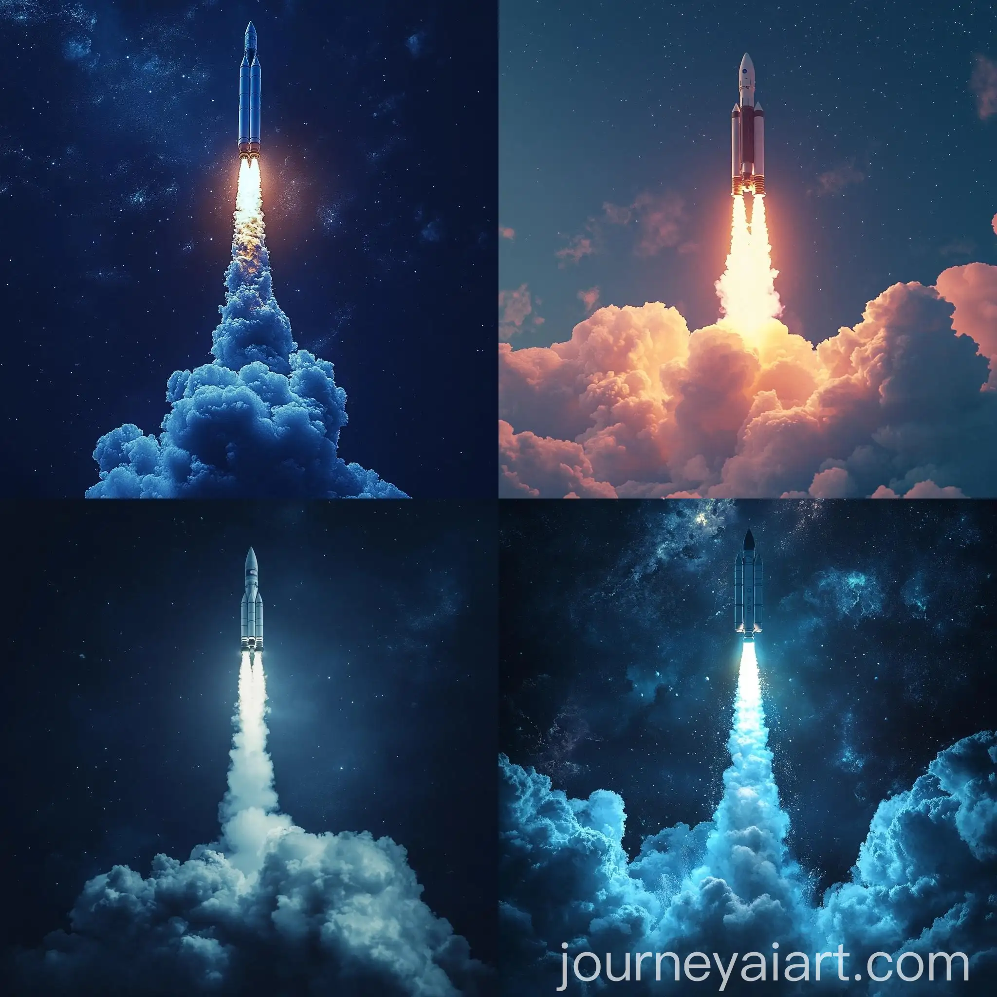 Hyper-Realistic-Rocket-Launch-in-Blue-Tones