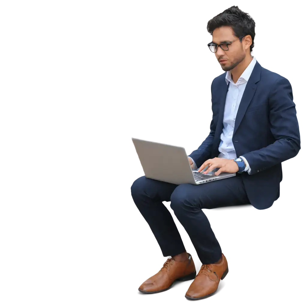 Professional-Man-Working-with-Laptops-in-PNG-Format-for-Enhanced-Clarity-and-Quality