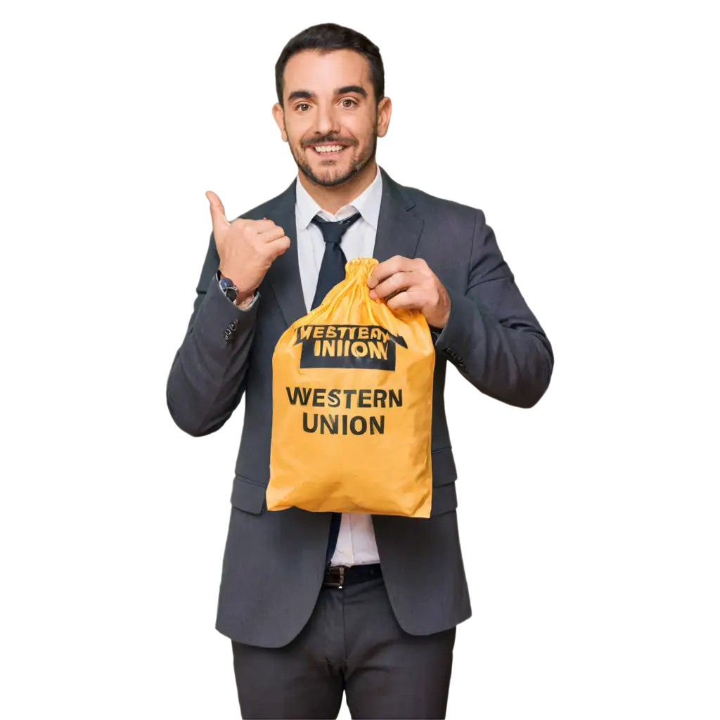 HighQuality-PNG-Image-of-a-Man-Holding-a-Western-Union-Bag-for-Enhanced-Visual-Impact