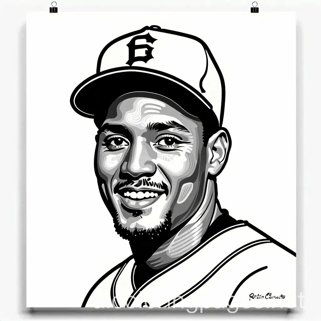 Legendary-Baseball-Player-Roberto-Clemente-in-Classic-Black-and-White-Line-Art