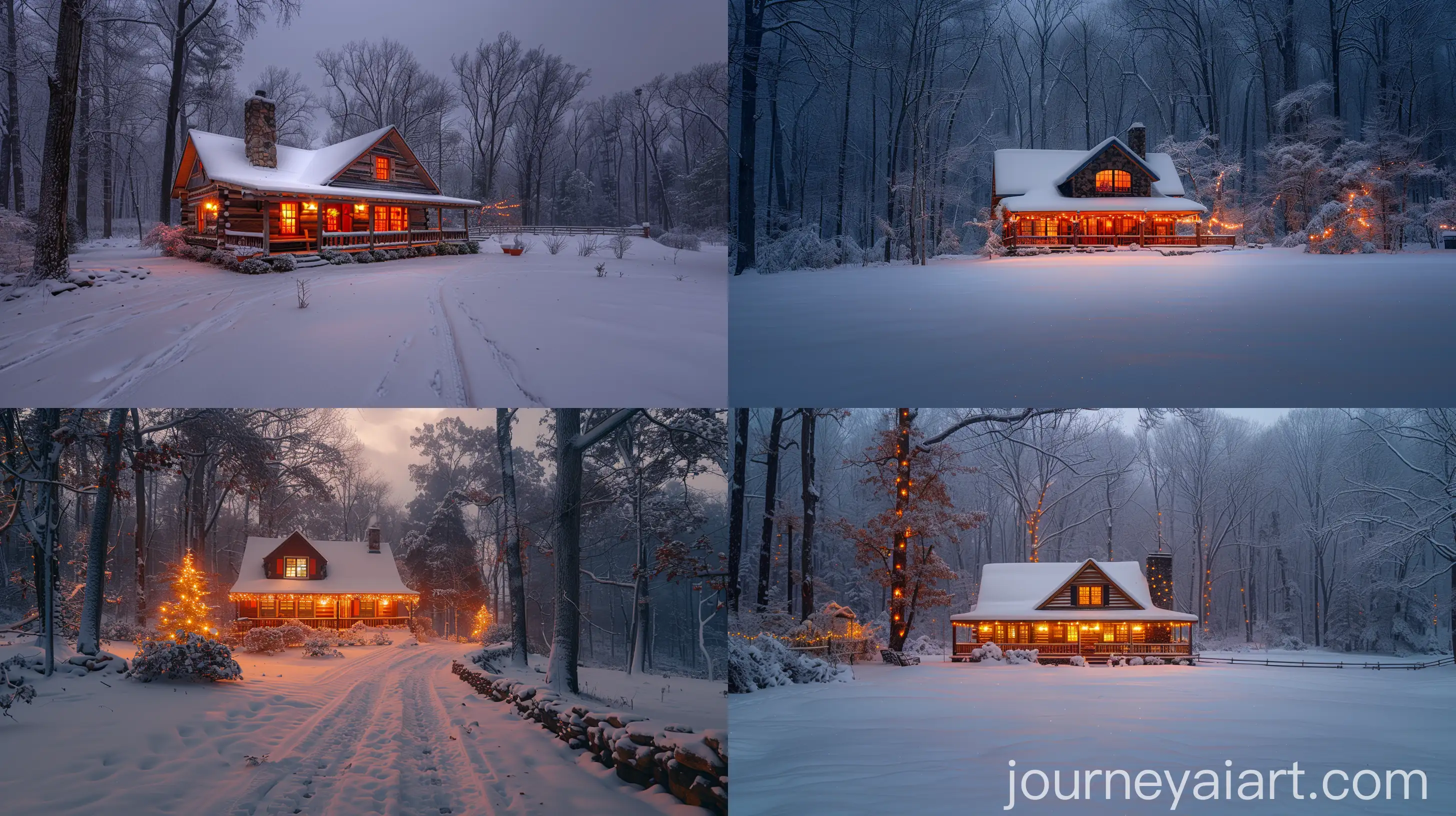 Cozy-Cabin-in-a-Fairy-Illuminated-Christmas-Winter-Wonderland