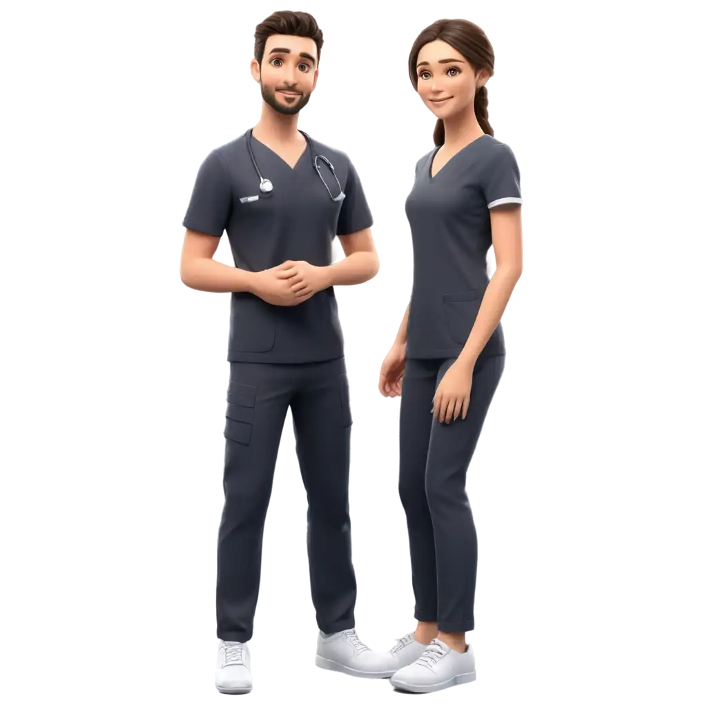 Black-Medical-Uniform-3D-PNG-Image-for-Healthcare-Design-and-Branding