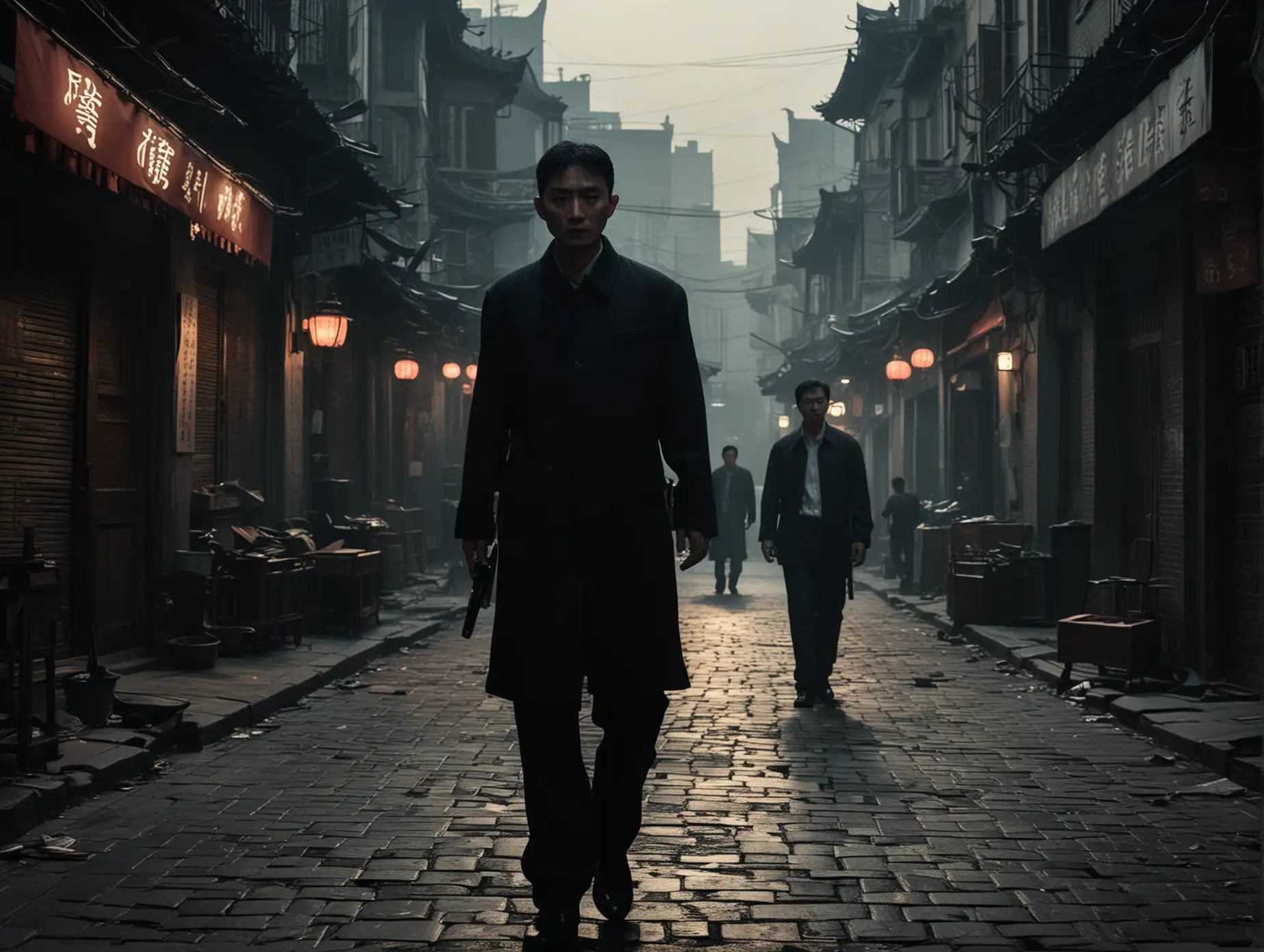 Shanghai-Street-Detective-vs-Criminal-Showdown-at-Dusk