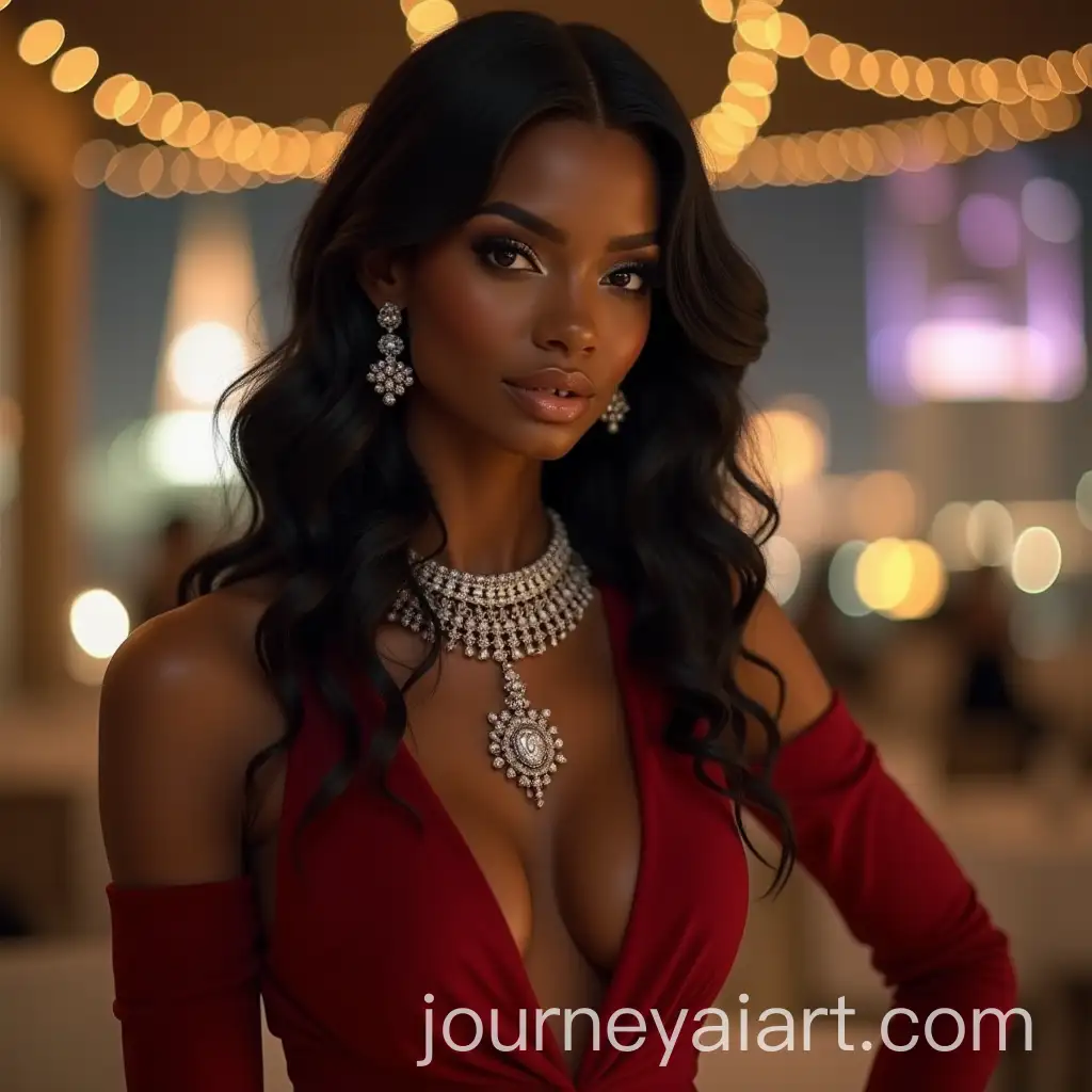 South-African-Woman-in-Expensive-Dinner-Dress-with-Diamond-Necklace-in-Dohas-Pearl-City