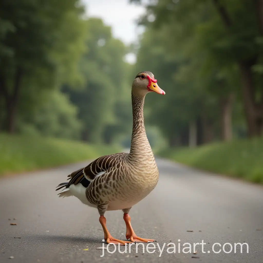 Duck-Walking-on-Road