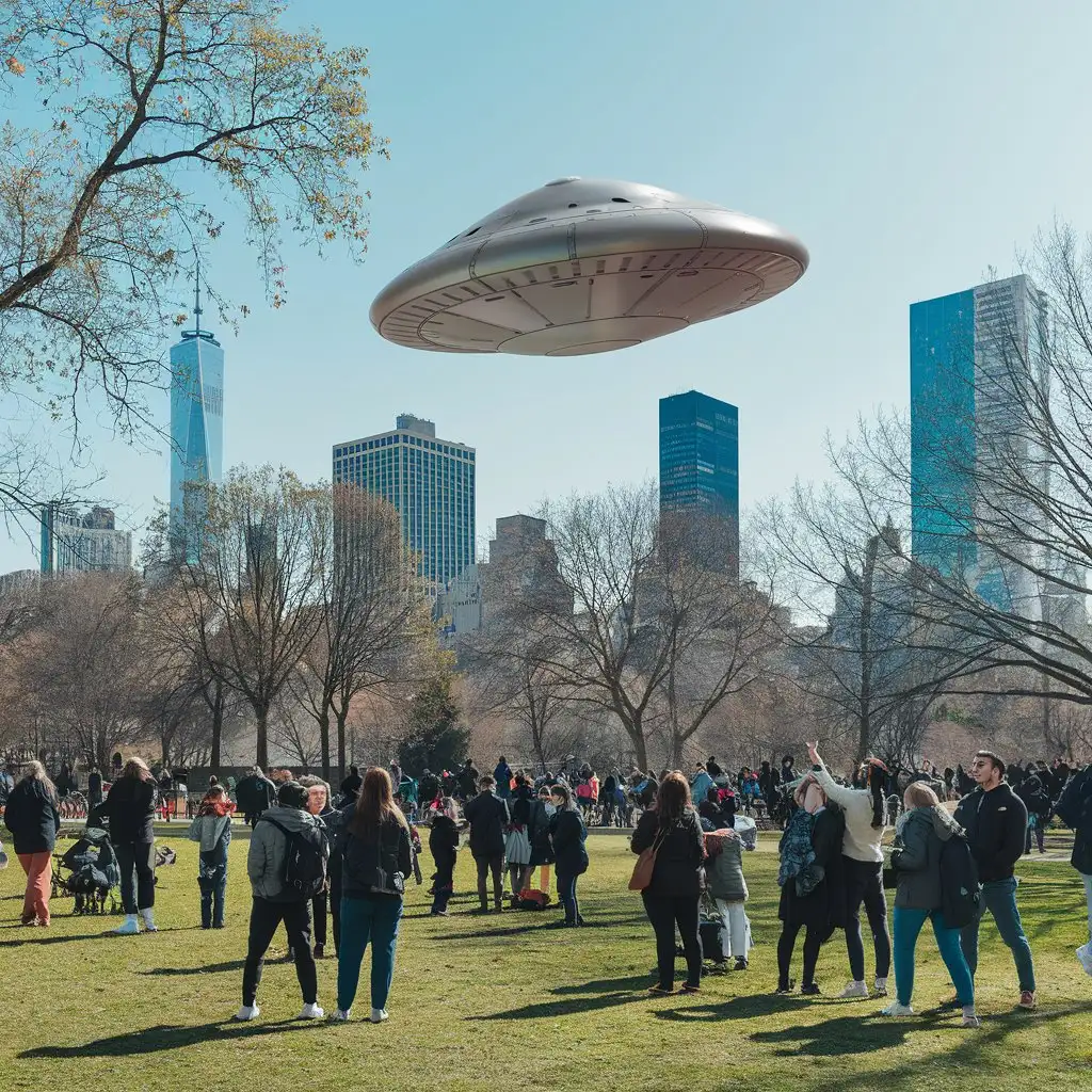 Excited Aliens at NYC Memorial Day Park Celebration