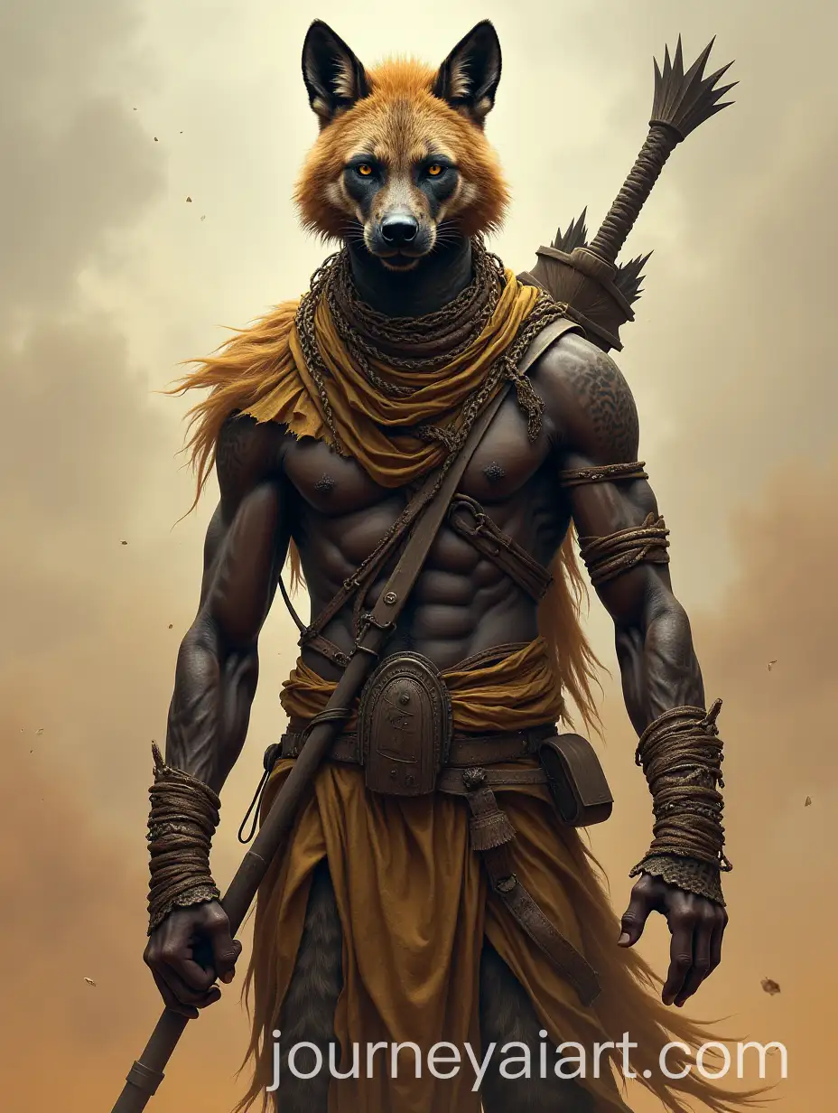 Gambian-Warrior-with-HumanHyena-Hybrid-Features