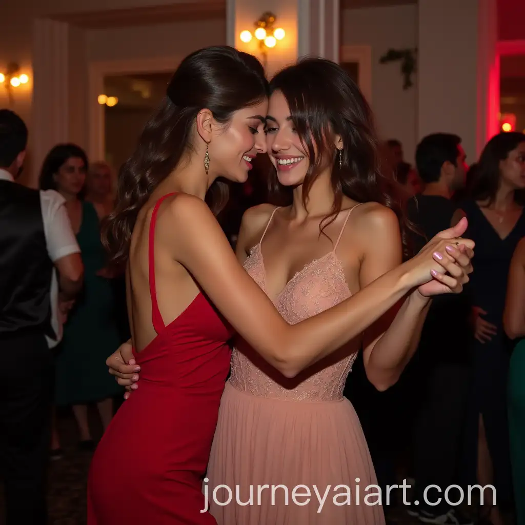 Two-Iraqi-Women-Dancing-Together-at-a-Party-in-Traditional-Dresses