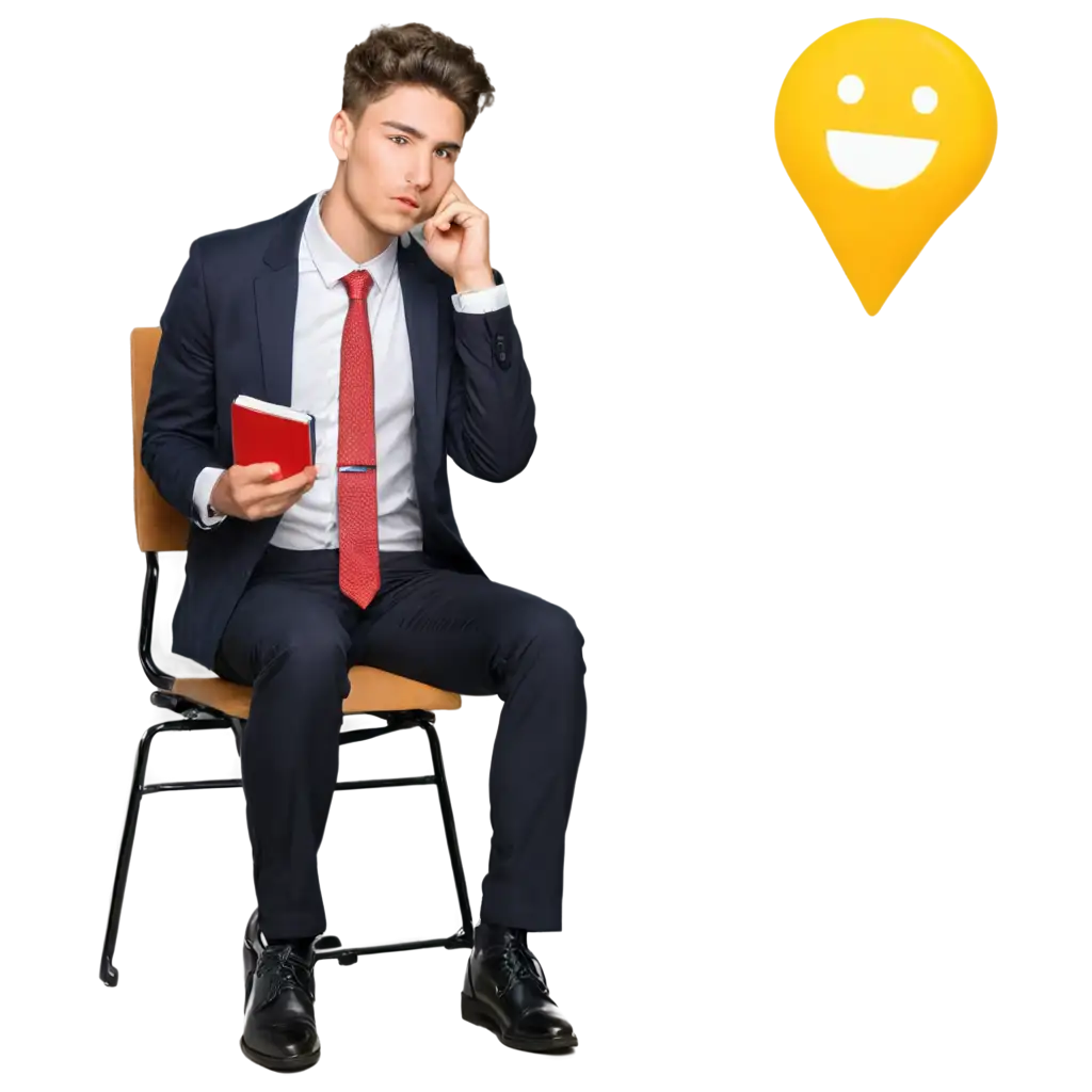 EmojiStyle-Cartoon-Character-in-Job-Interview-PNG-ExpressPNG-Image-Usage-Scenariosive-Humorous-Nervous-Design