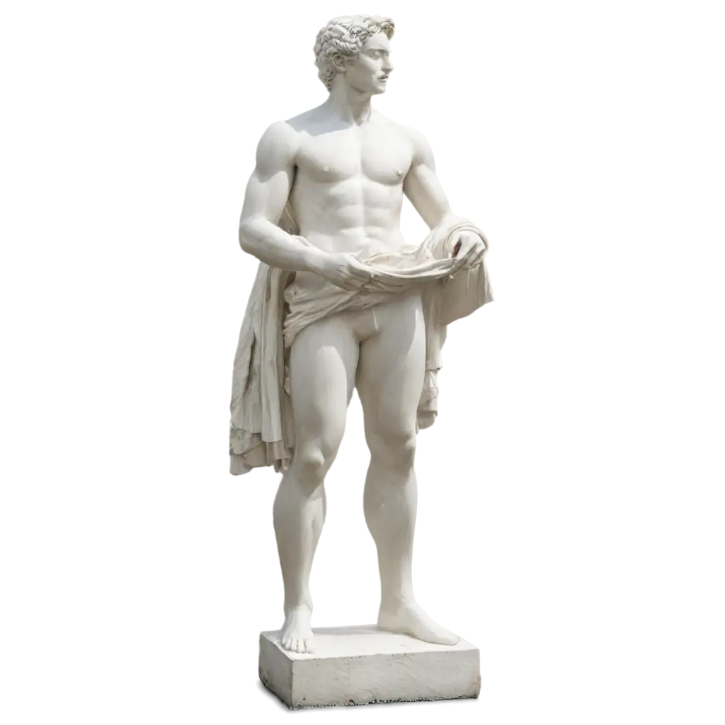 White-Statue-of-a-Man-PNG-Image-HighQuality-Transparent-Art-for-Versatile-Use