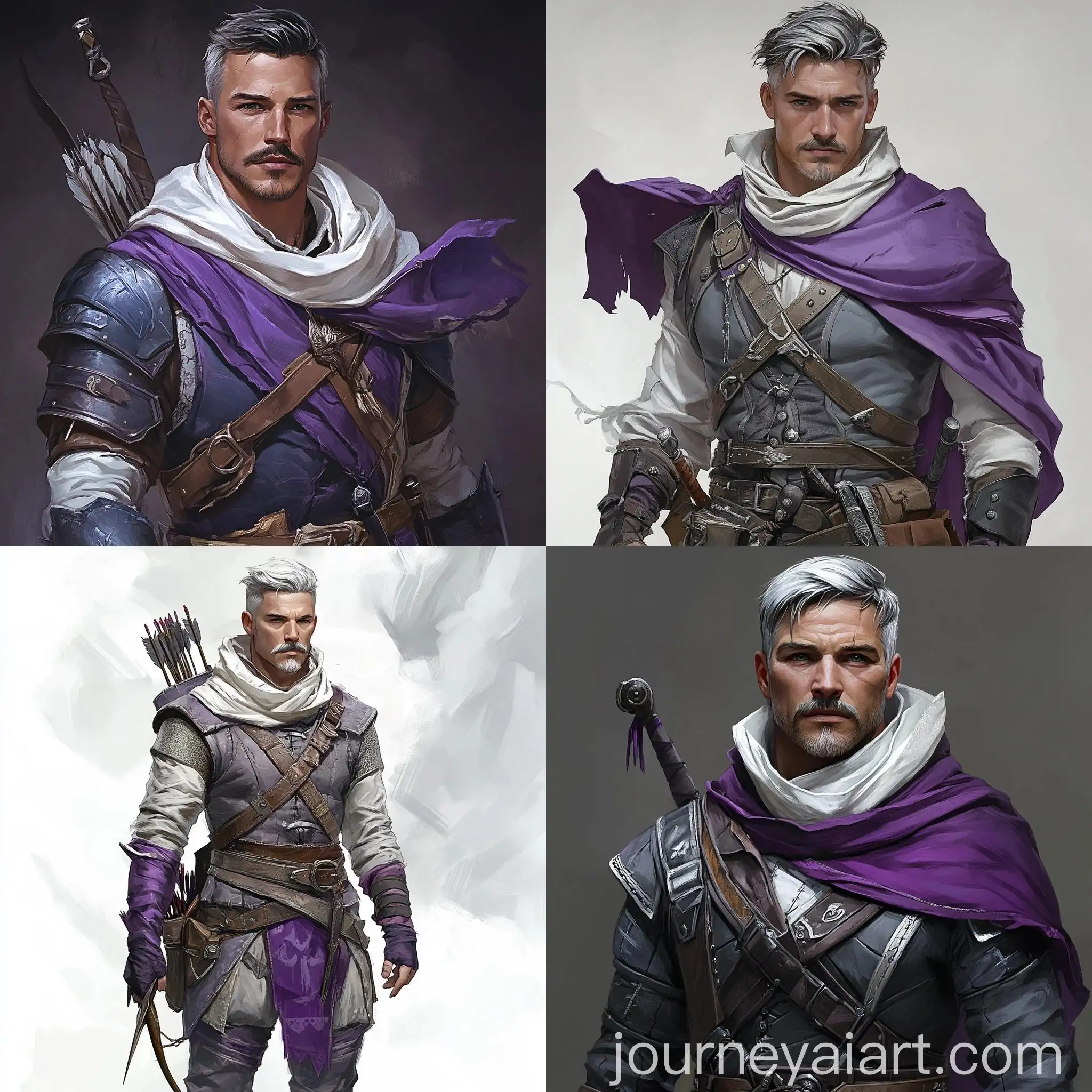 Forgotten-Realms-Air-Genasi-Rogue-in-Gray-and-Purple-Leather-Armor