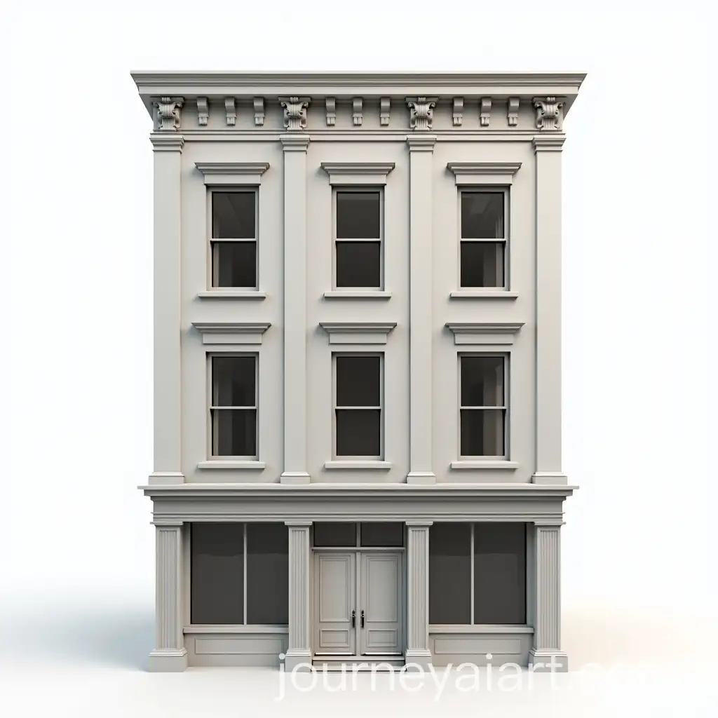 Photorealistic-Image-of-a-New-York-Warehouse-with-Three-Windows-and-Four-Stories