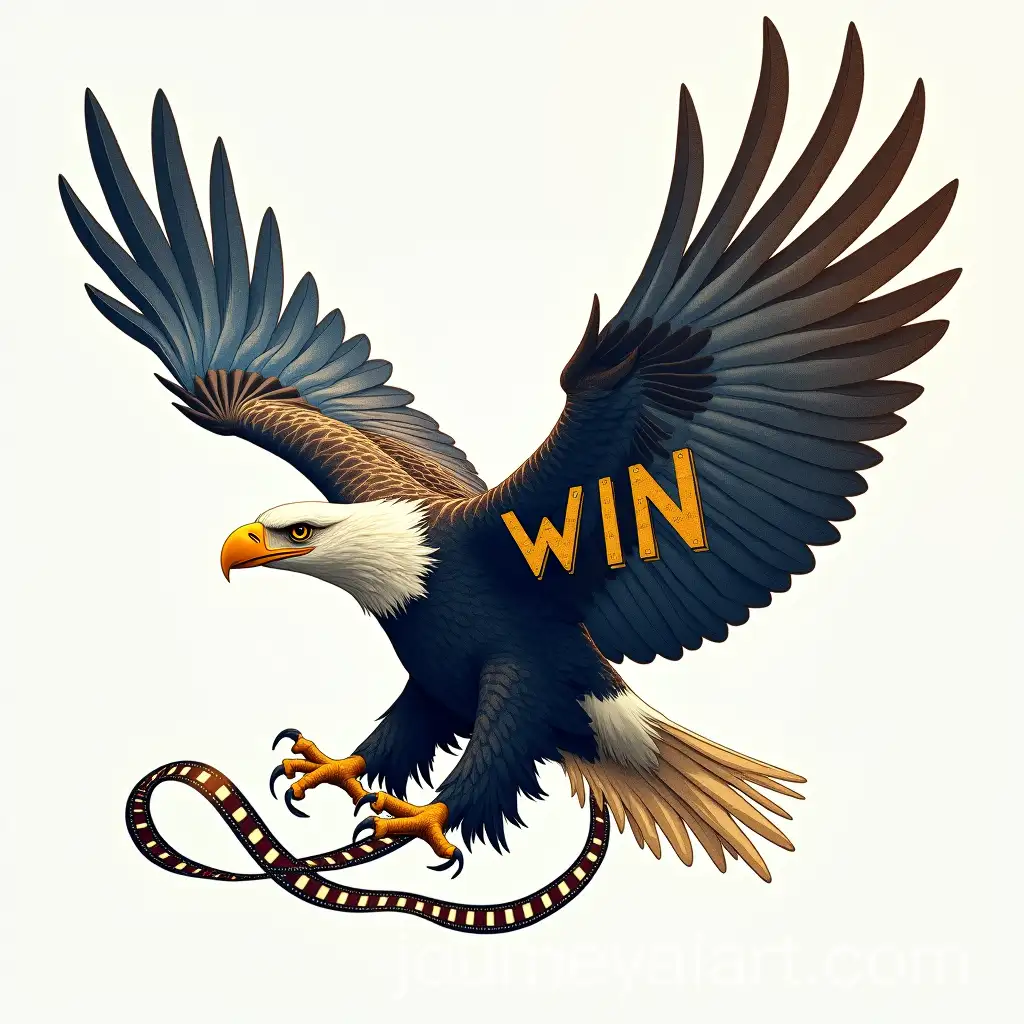 Flying-Eagle-with-WIN-in-Film-Strip-and-Reel-Design