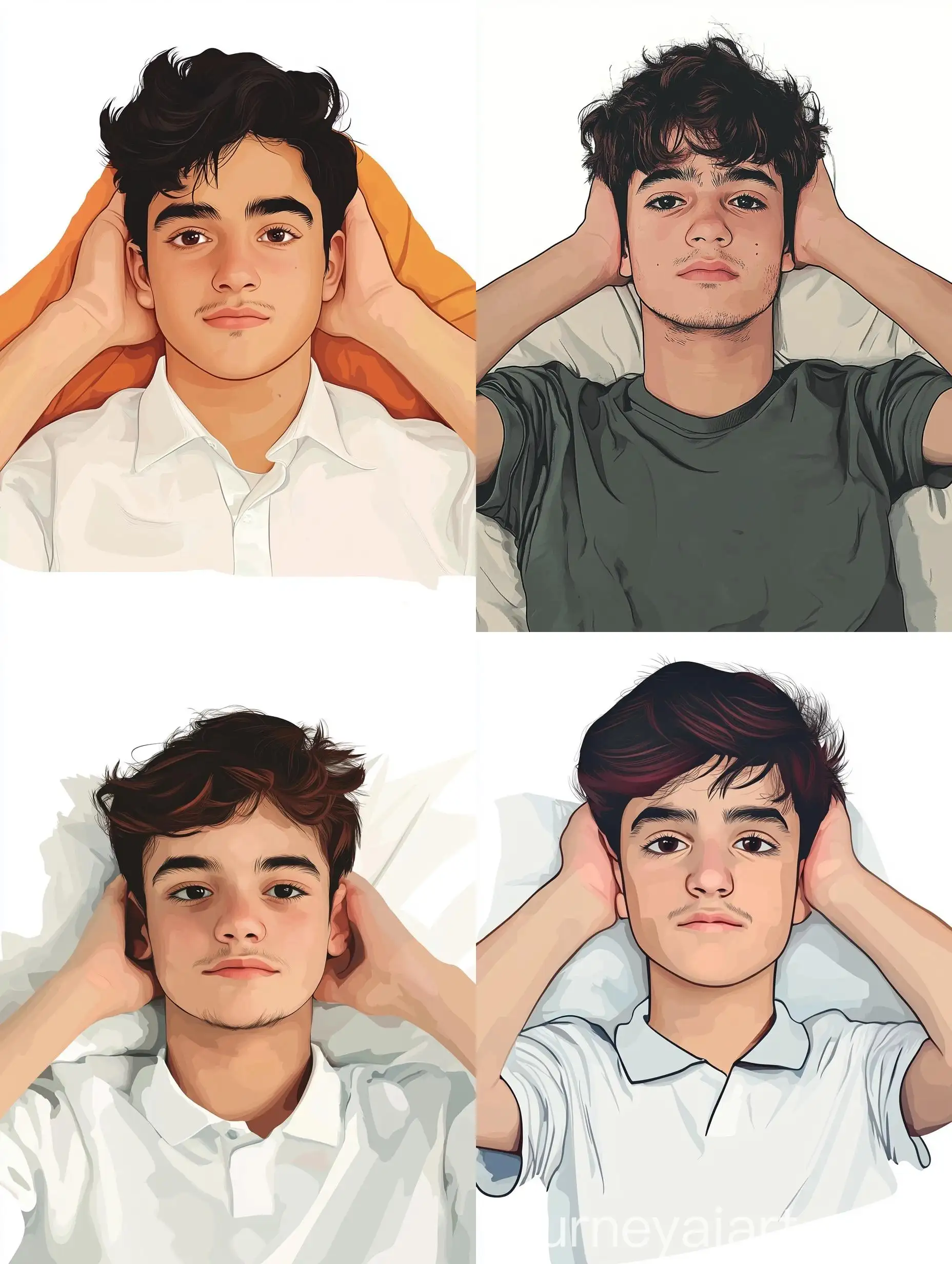 Thoughtful-Boy-Lying-in-Bed-Hands-Under-Head