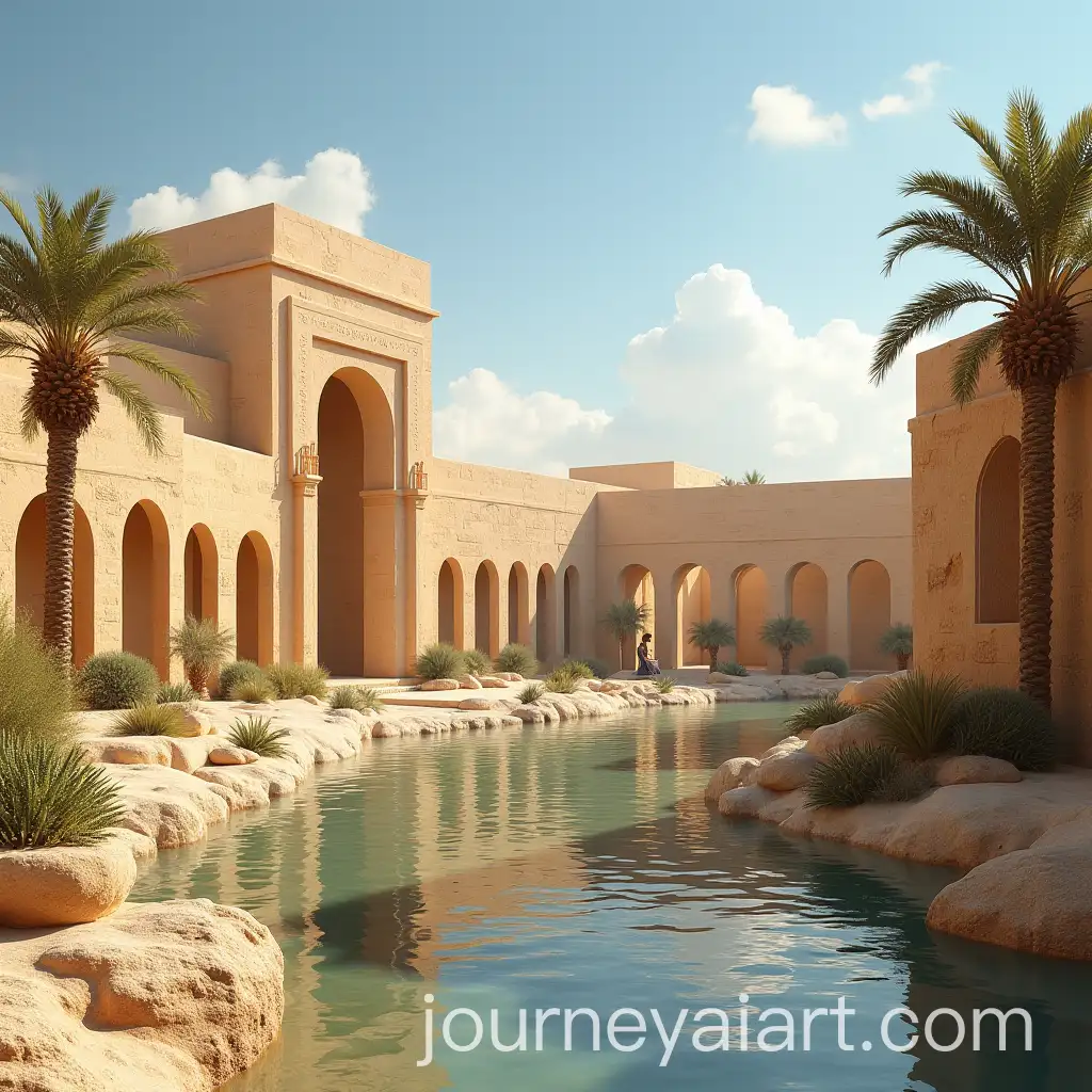 Ancient-Egypt-Nile-River-Buildings-Under-Sunny-Sky