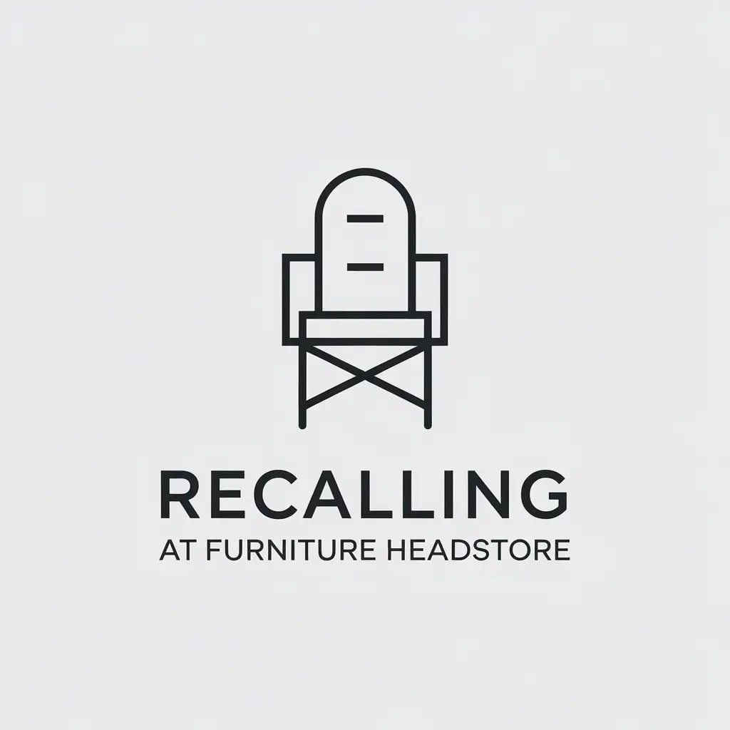 a vector logo design,with the text "recalling at furniture headstore", main symbol:furniture,Minimalistic,be used in Home Family industry,clear background