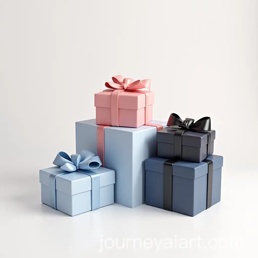 Four-PastelColored-Gift-Boxes-with-Soft-Cartoon-Lighting
