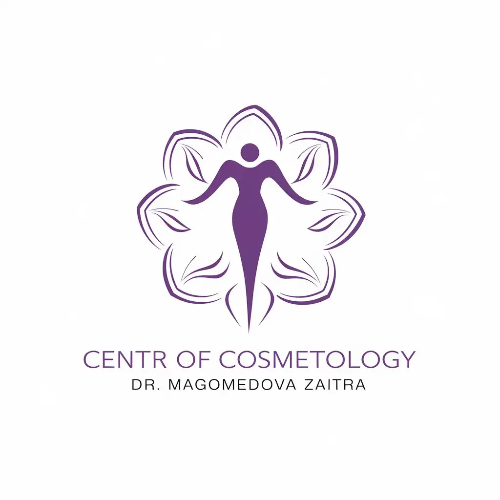 LOGO Design for CENTR OF COSMETOLOGY Dr MAGOMEDOVA ZAIRA Female Body Symbol for Beauty Spa Industry