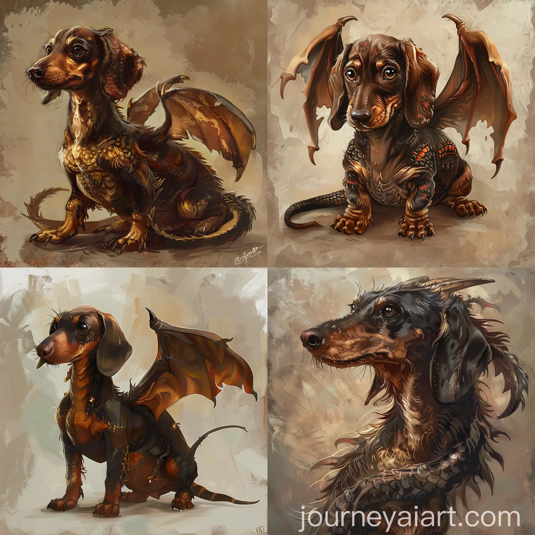 Fantasy-Female-Dachshund-Chocolate-Harlequin-Dragon