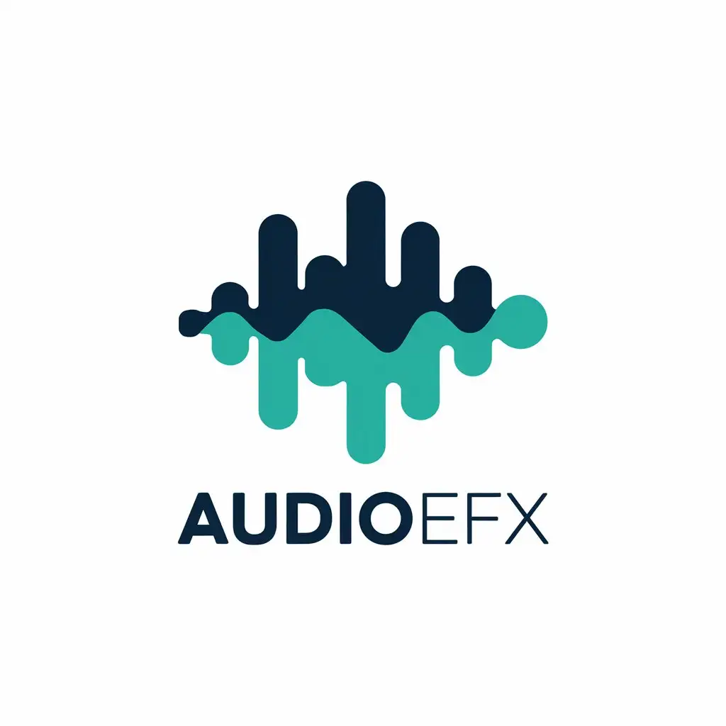 a vector logo design,with the text "audioefx", main symbol:audio,Moderate,be used in Technology industry,clear background