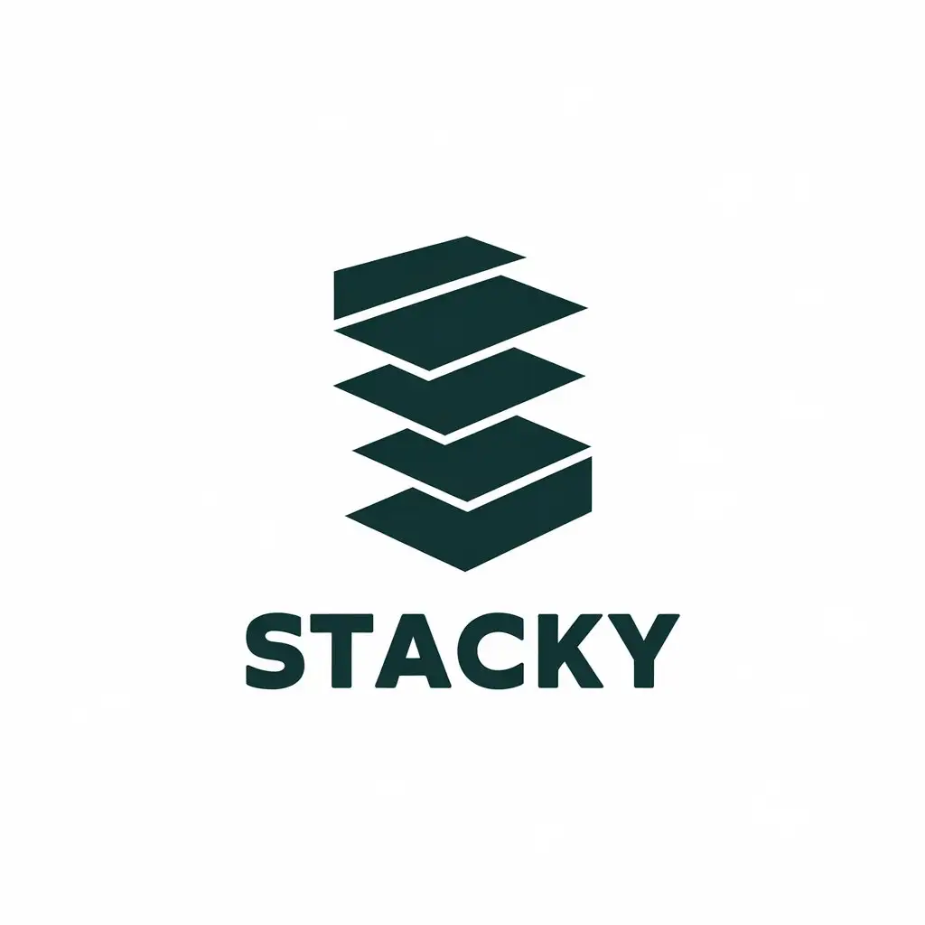 a vector logo design,with the text "Stacky", main symbol:CV,Moderate,clear background