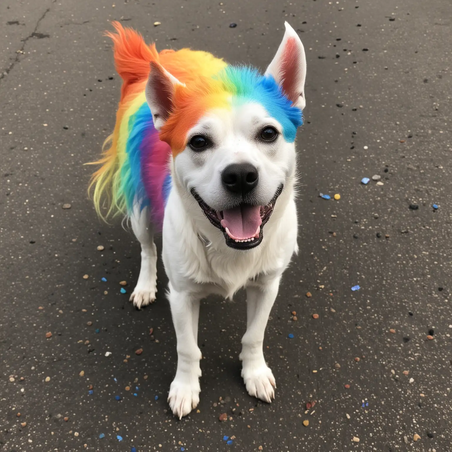 Colorful-Rainbow-Dog-with-Vibrant-Fur-and-Playful-Expression