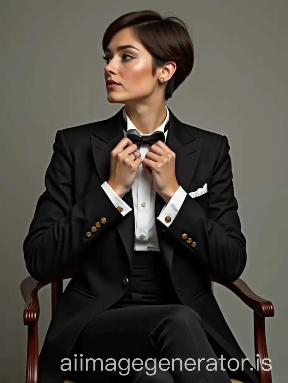 Confident-Female-Movie-Actress-in-Formal-Black-Tuxedo