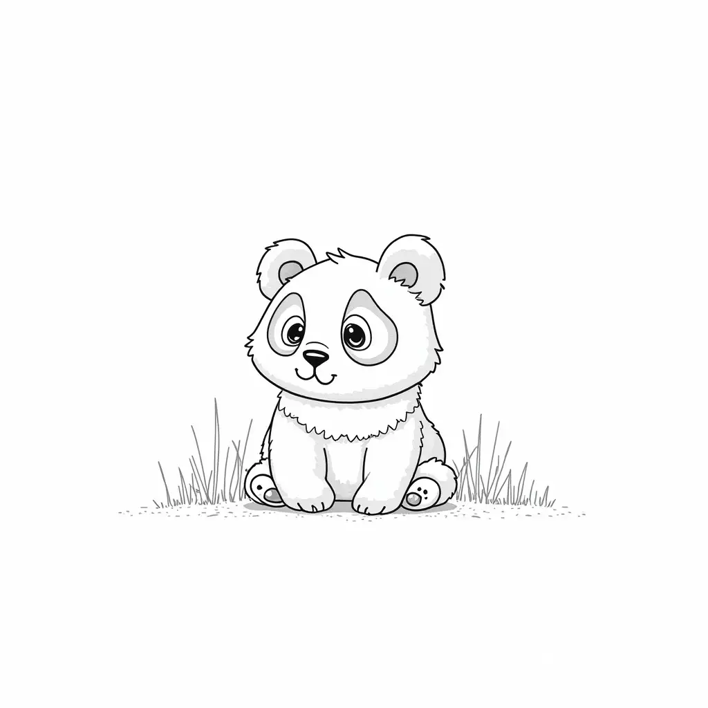 Cute-Baby-Panda-Coloring-Page-for-Kids-with-Bold-Line-Art